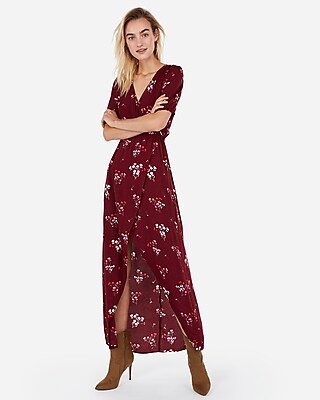Red Maxi Dress with Sleeves